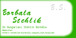 borbala stehlik business card